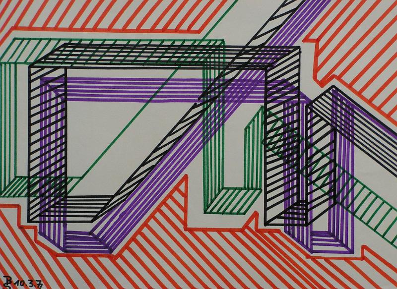 Geo 2, 1971, Filzstift-Papier, 30x21.bmp